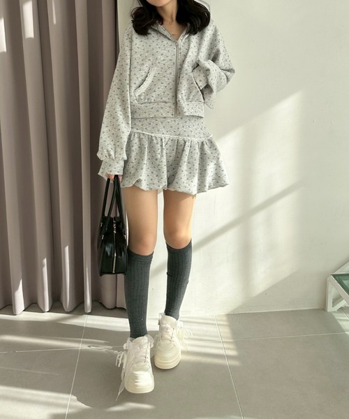 「continuer de NICE CLAUP」 ジップアップパーカー SMALL グレー レディース_画像7