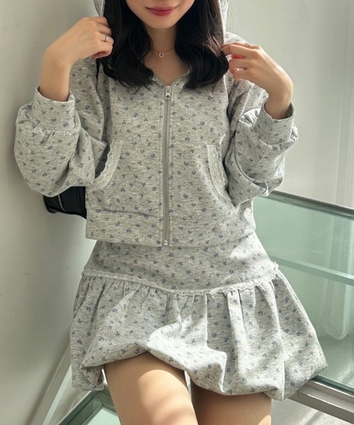 「continuer de NICE CLAUP」 ジップアップパーカー SMALL グレー レディース_画像8