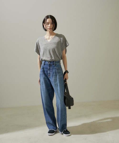 「SALON adam et rope'」 ノースリーブニット FREE ベージュ系その他 レディース_画像2
