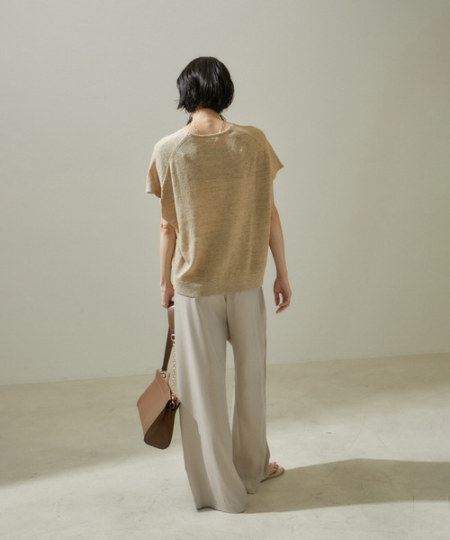 「SALON adam et rope'」 ノースリーブニット FREE ベージュ系その他 レディース_画像4