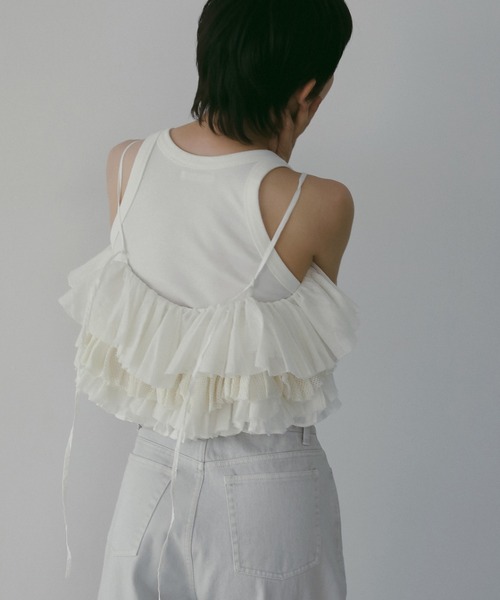 anuke（アンヌーク） キャミソール Mesh Frill Camisole : ZOZOTOWN