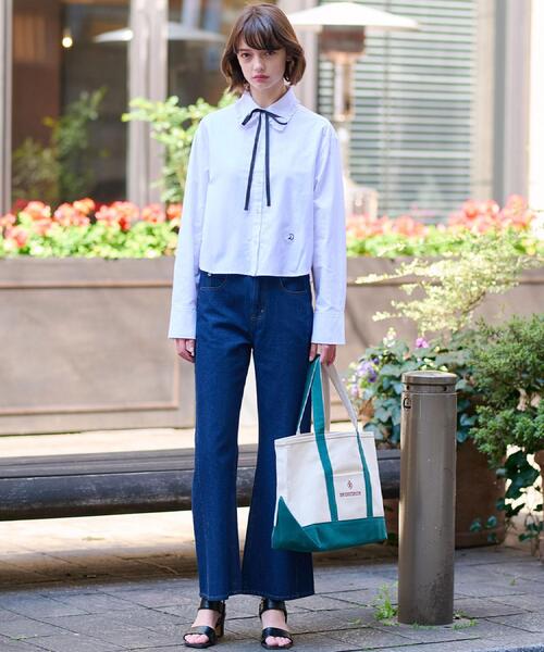 「DRESSTERIOR」 長袖シャツ 36 ホワイト レディース_画像4