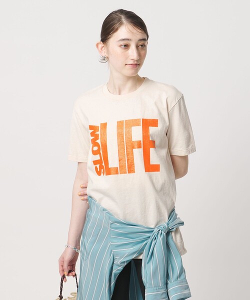 ✨未使用タグ付き✨ CLOTH&CROSS Latte Tシャツ ミモザ MIXTA（ミクスタ） tシャツ 「別注」「MIXTA」SLOW LIFE Tシャツ