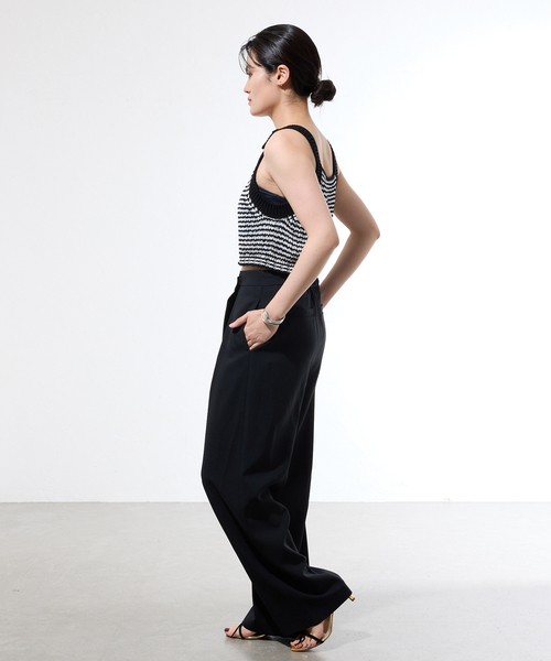 ニット セーター 「一部店舗限定」JANE SMITH/ジェーンスミス BUTTON TANK TOP タンクトップ レディースの画像