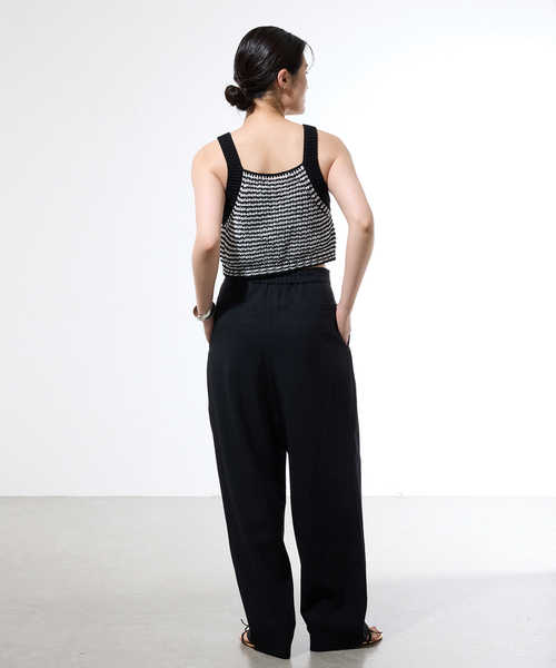 ニット セーター 「一部店舗限定」JANE SMITH/ジェーンスミス BUTTON TANK TOP タンクトップ レディースの画像