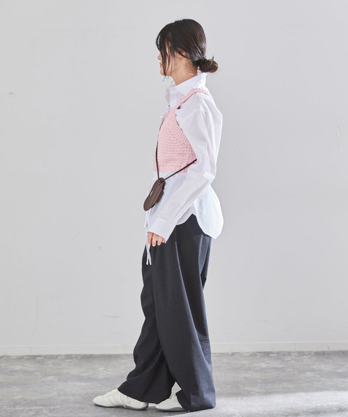 ニット セーター 「一部店舗限定」JANE SMITH/ジェーンスミス BUTTON TANK TOP タンクトップ レディースの画像