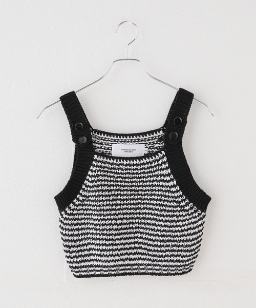 ニット セーター 「一部店舗限定」JANE SMITH/ジェーンスミス BUTTON TANK TOP タンクトップ レディースの画像