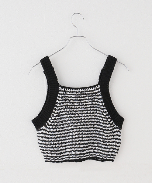 ニット セーター 「一部店舗限定」JANE SMITH/ジェーンスミス BUTTON TANK TOP タンクトップ レディースの画像