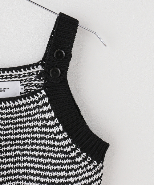 ニット セーター 「一部店舗限定」JANE SMITH/ジェーンスミス BUTTON TANK TOP タンクトップ レディースの画像