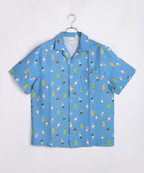 WESTSEA（ウエストシー） アロハシャツ シャツ 半袖 総柄ストレッチ