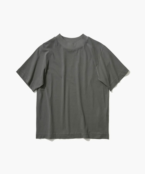 tシャツ 「ATON/エイトン」FRESCA NUBUCK MOCK NECK T SHIRTS/ヌバックモックネックTシャツ レディースの画像