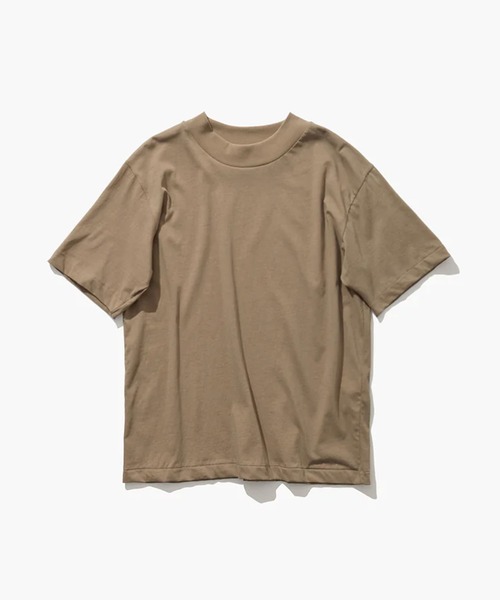 tシャツ 「ATON/エイトン」FRESCA NUBUCK MOCK NECK T SHIRTS/ヌバックモックネックTシャツ レディースの画像