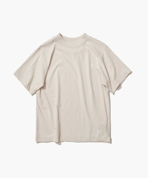 tシャツ 「ATON/エイトン」FRESCA NUBUCK MOCK NECK T SHIRTS/ヌバックモックネックTシャツ レディースの画像