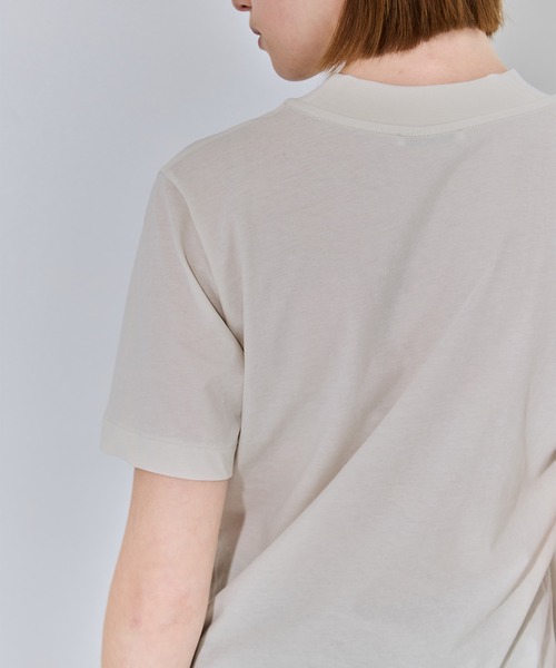 tシャツ 「ATON/エイトン」FRESCA NUBUCK MOCK NECK T SHIRTS/ヌバックモックネックTシャツ レディースの画像