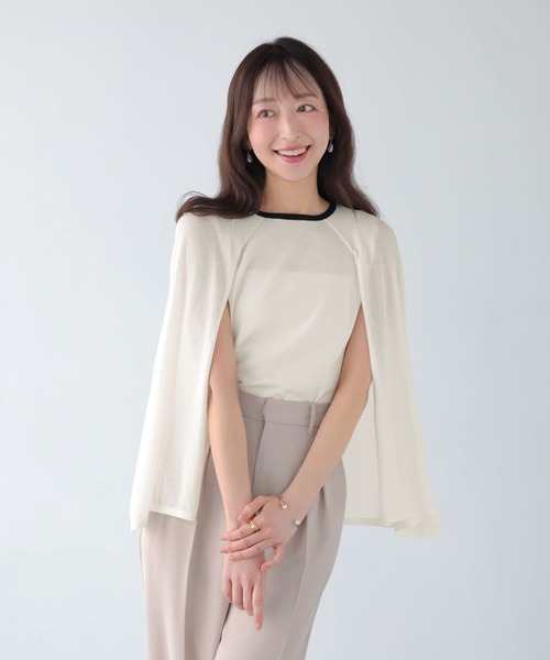 Mirenue ニット セーター シアーケープニット レディース : ZOZOTOWN 