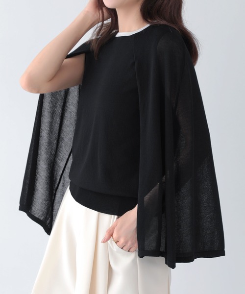 Mirenue ニット セーター シアーケープニット レディース : ZOZOTOWN 