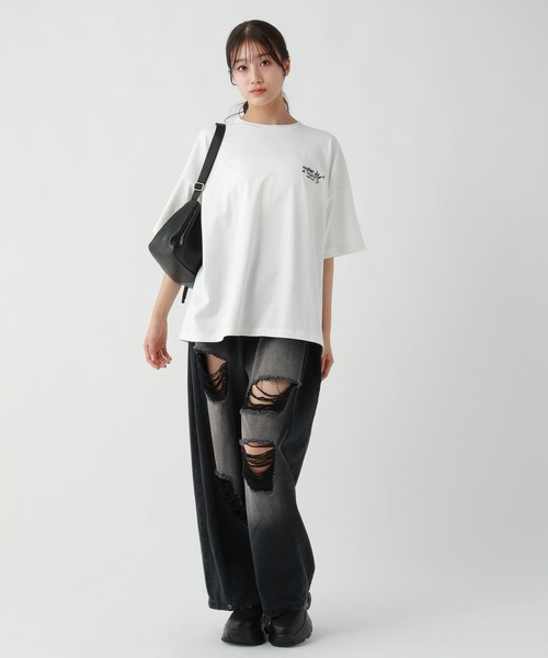 「repipi armario」 「KIDS」半袖Tシャツ SMALL ホワイト キッズ_画像2