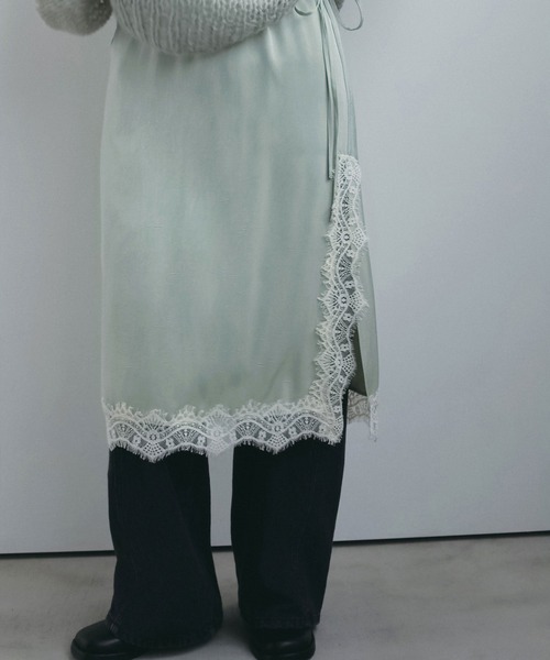 anuke（アンヌーク） スカート Satin Lace Skirt : ZOZOTOWN Yahoo!店
