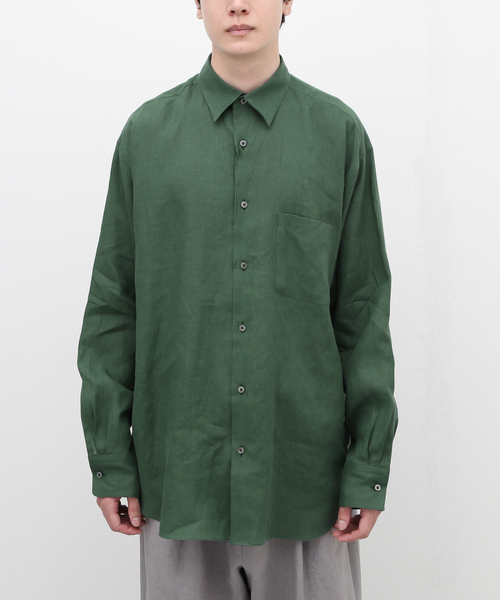 「markaware」 長袖シャツ 3 グリーン メンズ_画像3