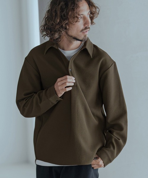 Magine（マージン） シャツ ms6583-Embossed Jacquard Skipper