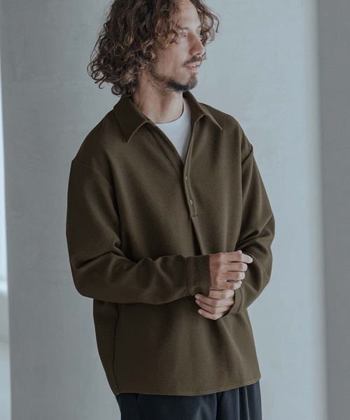 Magine（マージン） シャツ ms6583-Embossed Jacquard Skipper