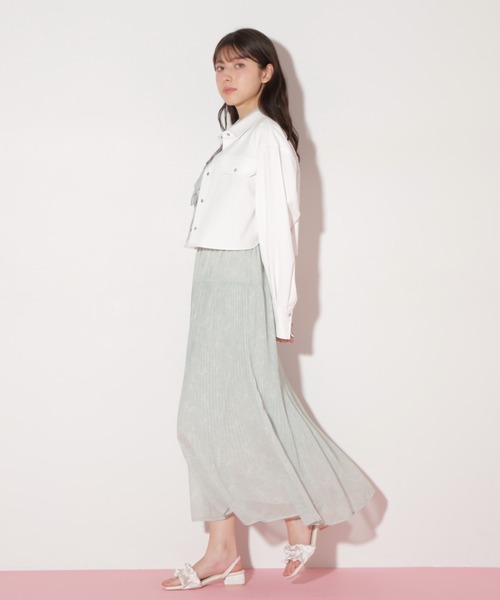「JILL by JILL STUART」 長袖シャツ FREE ブルー レディース_画像4