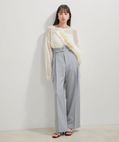 「VIS」 スラックス M ブラック レディース_画像4