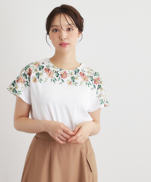 LAURA ASHLEY（ローラアシュレイ） tシャツ 半袖 「接触冷感／洗える