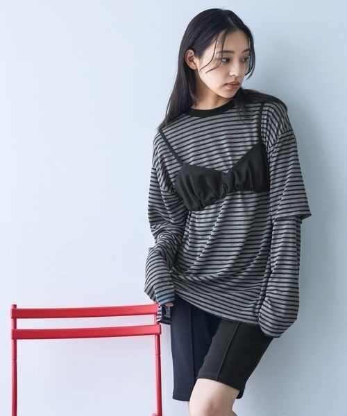 極美品✨ビアズリー♡ハイネックカットソー 2025年 ボーダー長袖 ラウンドヘム ZOZOTOWN Yahoo!店 - Tシャツ/カットソー｜Yahoo!ショッピング