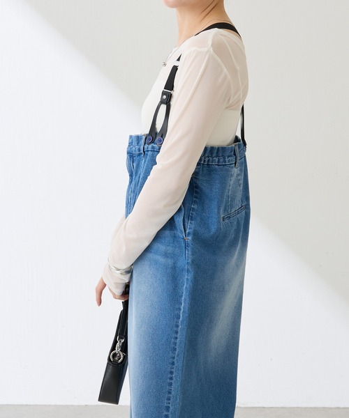 「COLLAGE GALLARDAGALANTE」 「Q.anos」デニムパンツ FREE ブルー レディース_画像7