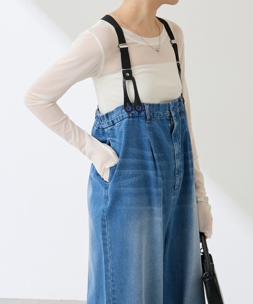 「COLLAGE GALLARDAGALANTE」 「Q.anos」デニムパンツ FREE ブルー レディース_画像9