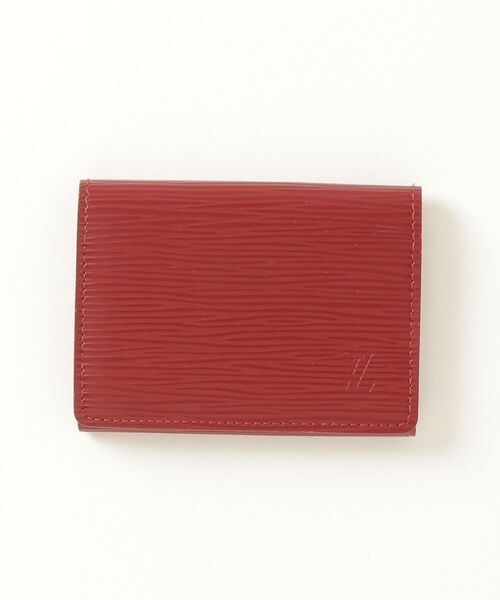 Louis Vuitton カードケース ブラウン/レッド LOUIS VUITTON（ルイ・ヴィトン） カードケース - レッド レディース