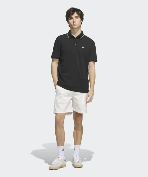 adidas（アディダス） ポロシャツ 半袖 ツイストニット ワンポイント