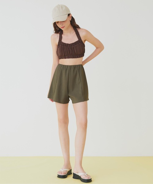 水着・ラッシュガード THM Easy shorts Beige SEA DRESS ラッシュガード ハイウエストシンプルショートパンツ
