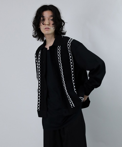 ニット 12GG TUCK KNIT BL