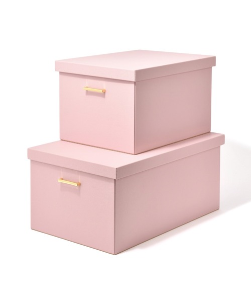Francfranc 収納 プリーレ 大型ボックス 300×400 ピンク