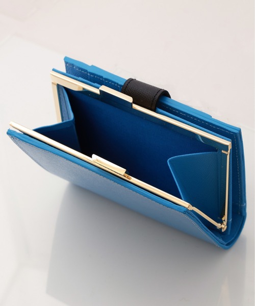 CULLNI クルニ 財布 本革 牛革 二つ折り ブルー メンズ レディース CULLNI(クルニ)｜Leather Wallet With A Clasp/ブルーグリーン の通販