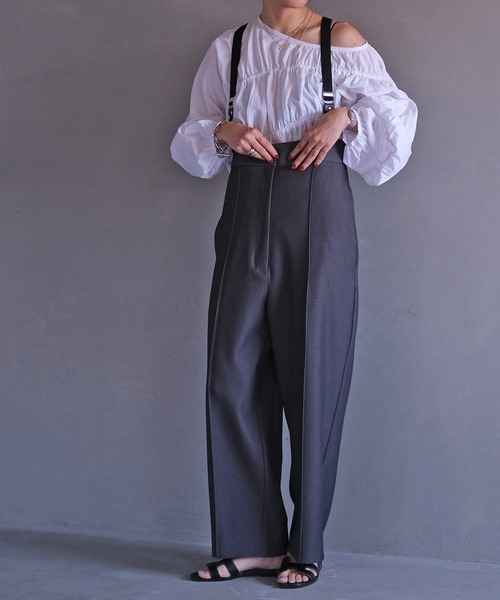 AKTE ストラップワイドパンツ AKTE パンツ ストラップワイドパンツ レディース : ZOZOTOWN