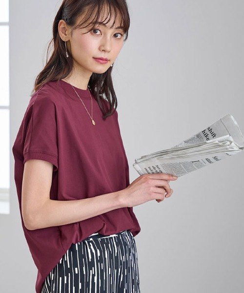 BELLUNA tシャツ 汗ジミ対策！ハイネックプルオーバー レディース