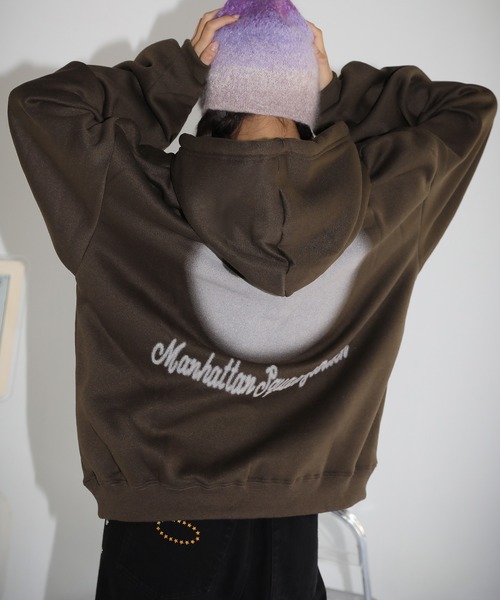 パーカー オーバーサイズヴィンテージライクビリヤードロゴバルーン