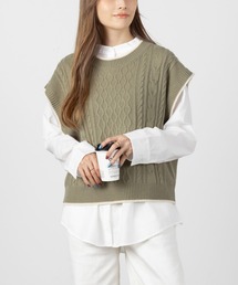 ジレ＆バンドカラー シャツチュニックセット アンサンブル 体型カバー シャツ バンドカラー ベスト 前開き 2点セット レディース 婦人服 春夏　nss　p25491 楽天市場】アンサンブル ジレ バンドカラー シャツチュニック