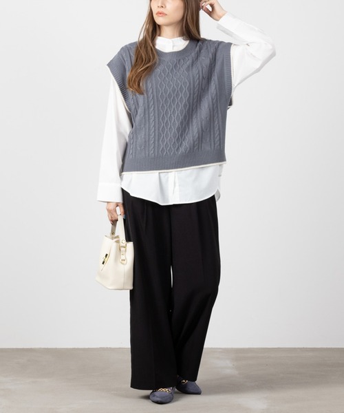 NAVY（ファッション） ベスト ジレ 時短ニットベスト+バンド