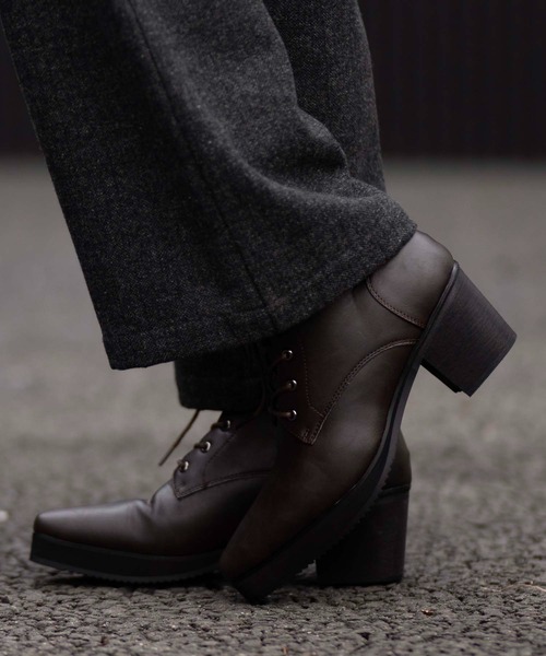 CLEL（クレイル） ブーツ 「CLEL」High Sole Design Heel Boots 