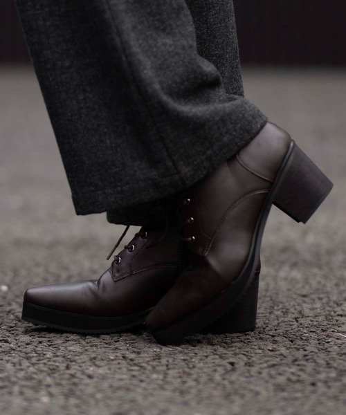CLEL（クレイル） ブーツ 「CLEL」High Sole Design Heel Boots 