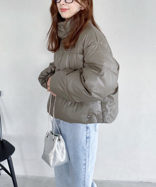 un+frame ダウンコート ダウンジャケット leather short down