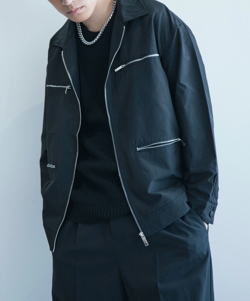 aimoha（アイモハ） ブルゾン アウター aimoha menモード系ジッパー