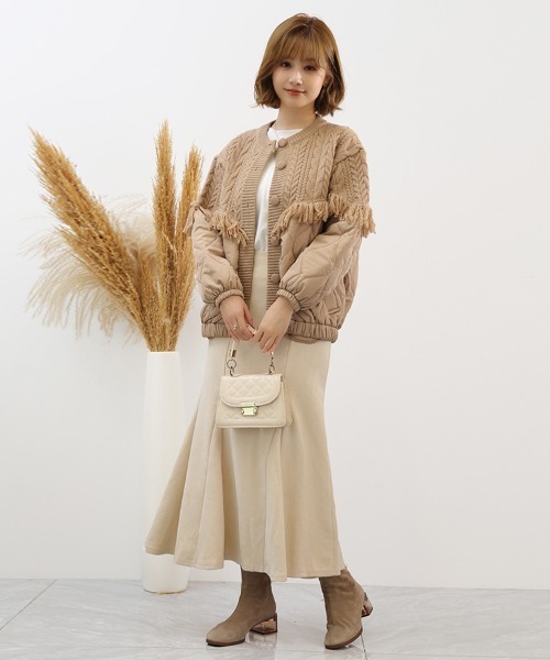 ショートダウンコート 異素材 ショートダウン おしゃれ コート ライトダウン ダウンコート ダウンジャケット 異素材ドッキングショートコート