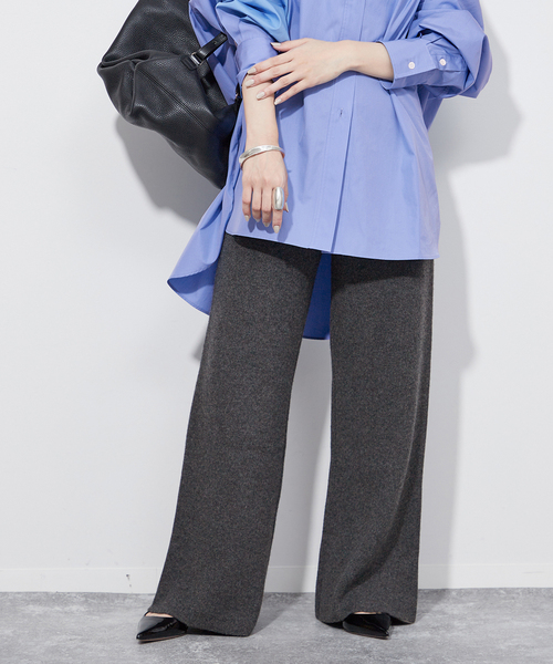 plage（プラージュ） パンツ 「R'IAM」ウールカシミヤニットパンツ