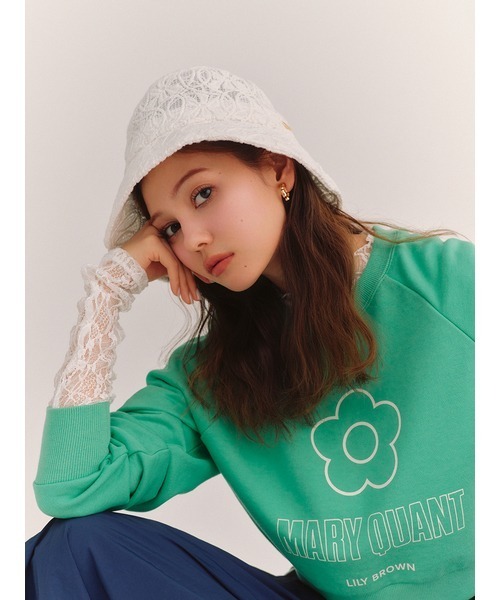 tシャツ 「LILY BROWN×MARY QUANT」デイジークロップドスウェット レディース