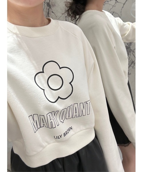 tシャツ 「LILY BROWN×MARY QUANT」デイジークロップドスウェット レディース LILY BROWN Lily Brown /リリーブラウン MARY QUANT デイジー